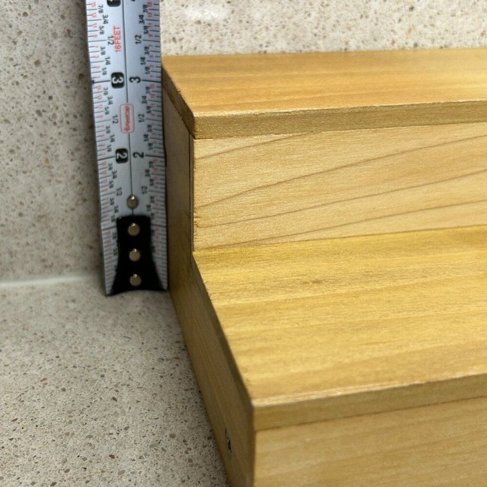 Custom Handmade 2-Tier Riser Display Stand - Spice Rack / Organizer - Solid Wood - Picture 4 of 5